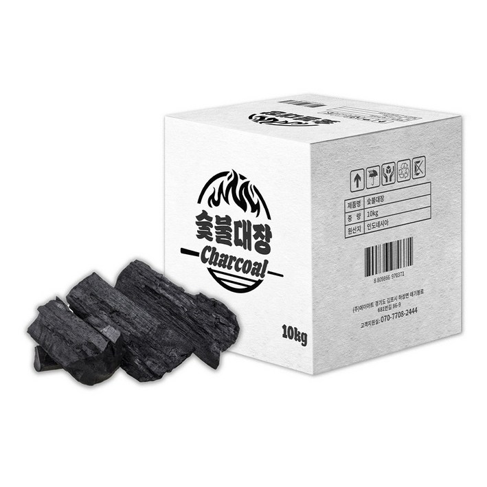 숯불대장 스파크 안튀고 불 붙이기 쉬운 바베큐참숯 10kg 1개, 1개