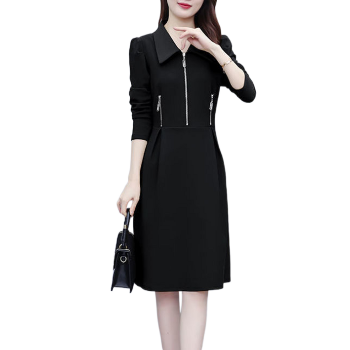 셀럽당 빅사이즈 추동 무드 슬림핏 집업 원피스