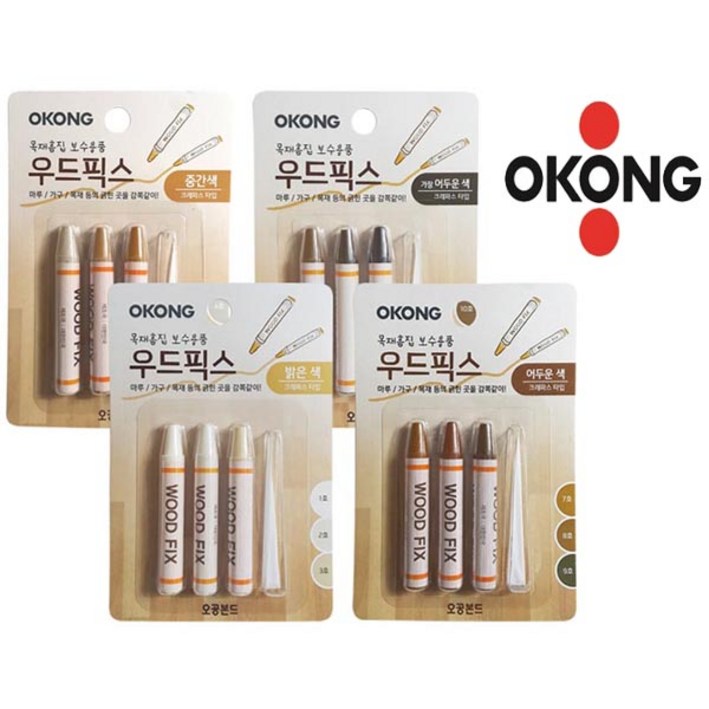 오공 우드픽스 크레파스마루바닥흠집제거가구흠집제거, 1개