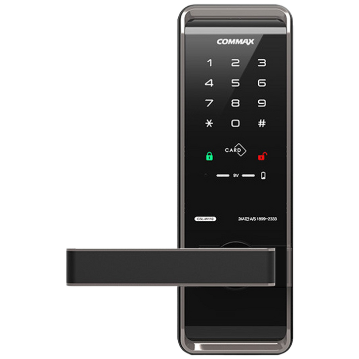 [수도권설치] 코맥스 목문용 무타공 CSL-W110 카드키4개+번호키 방문 사무실 나무문 판넬문 손잡이 디지털도어락, 방문설치, CSL-W110