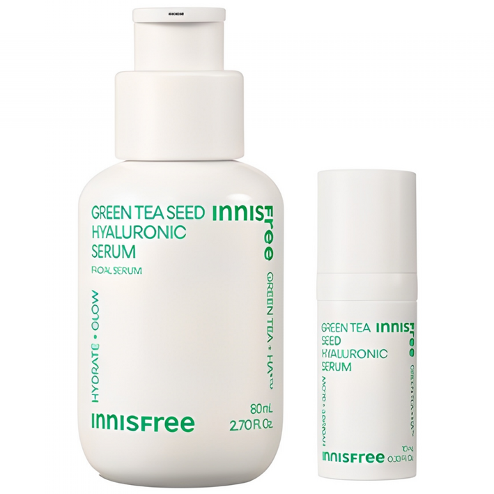 이니스프리 그린티 씨드 히알루론산 세럼 80ml  10ml 세트, 1개
