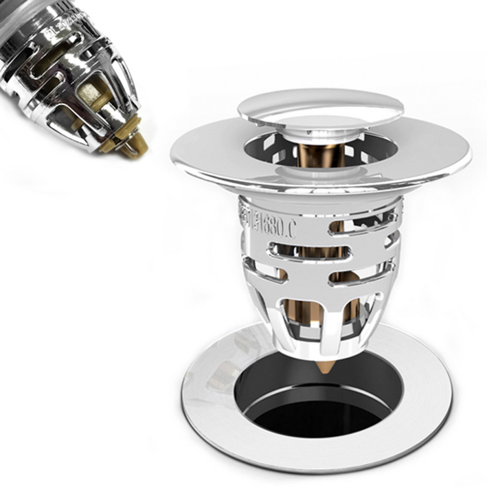 간편 설치 세면대 원터치 팝업 마개 트랩 일반형 자동 캡 팜업