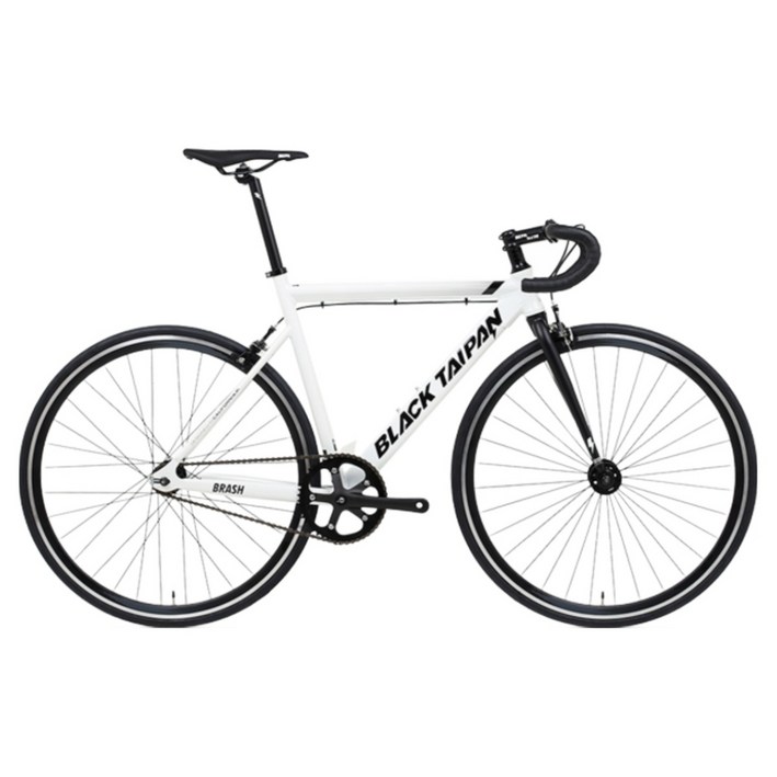 블랙타이판 알루미늄 픽시자전거 브래쉬 700C 반조립, 1개, 164cm, 500 펄화이트