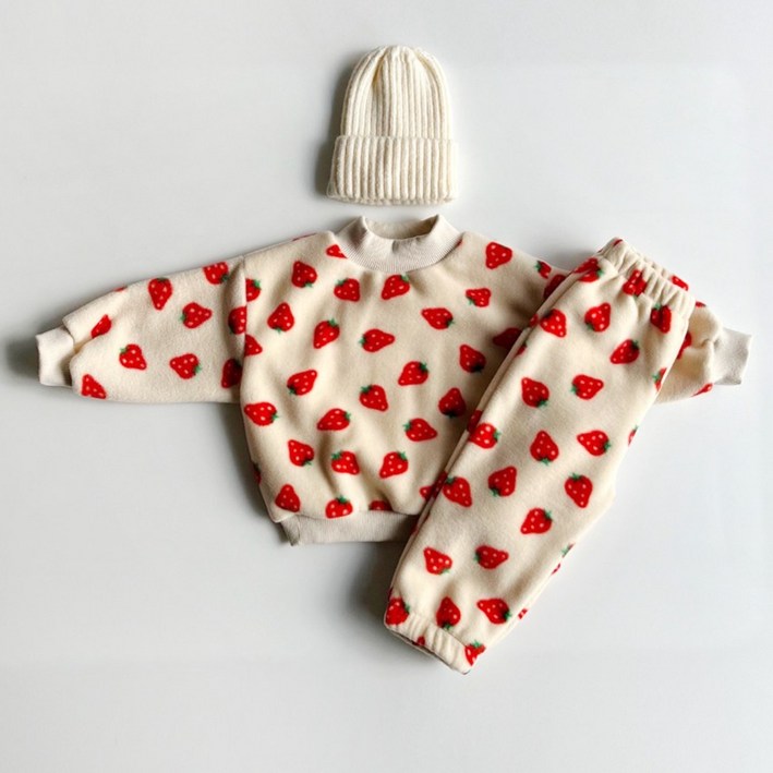 키치키치 후리스상하복 겨울상하세트 호피집업 후리스맨투맨