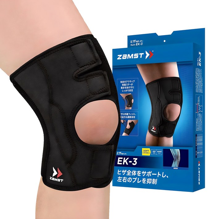 잠스트 무릎보호대 EK3, 1개, 블랙