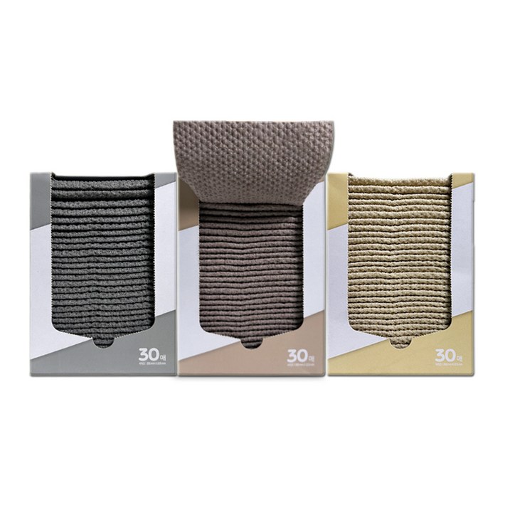 스카트 하루한장 뽑아쓰는 THE 버블 수세미, 그레이  베이지  브라운, 30개입, 3개