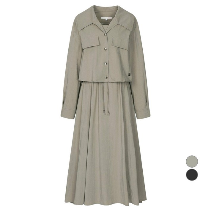 올리브데올리브 여성용 카라셔츠  원피스세트