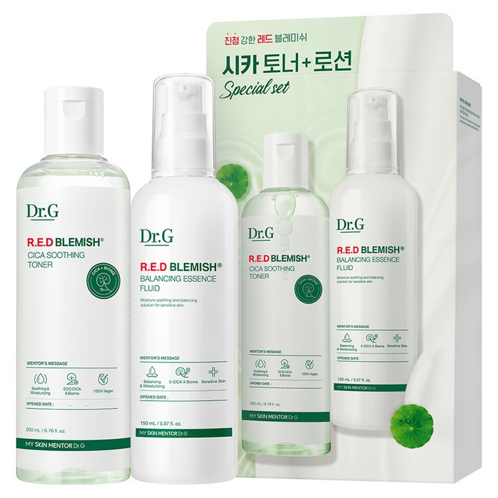 닥터지 레드 블레미쉬 시카 토너 200ml  로션 150ml 세트, 1세트