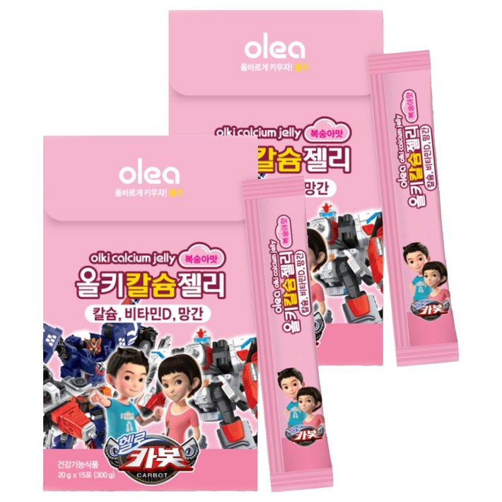 올키 칼슘젤리 복숭아맛 15p, 300g, 2개