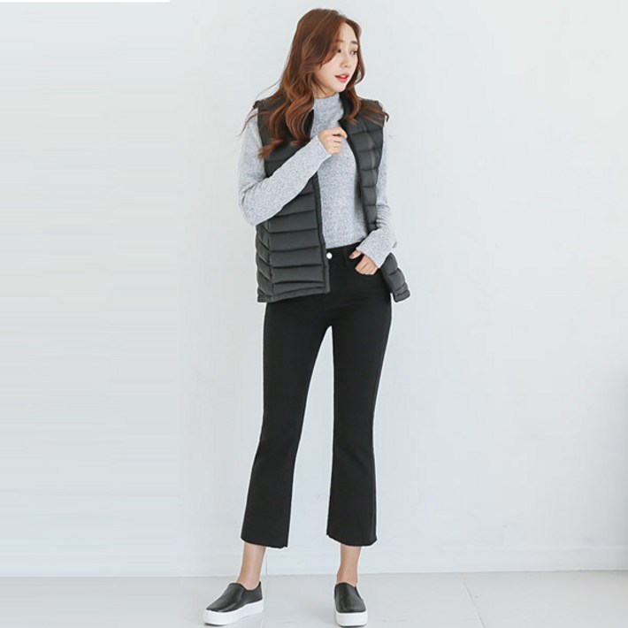 토마토팩토리 여성용 본딩기모 키작녀 부츠컷 청바지 ver2