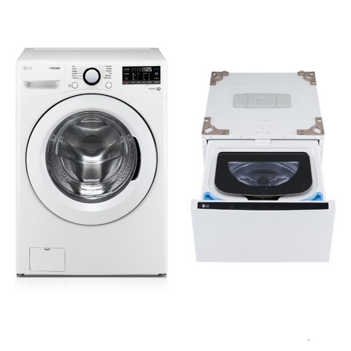 10 환급가전 LG전자 트롬 세탁기  트윈 미니워시 세트 F19WDWPX 19kg  4kg 방문설치