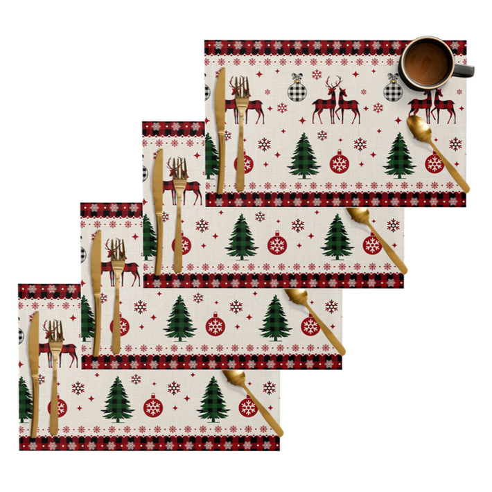 크리스마스 눈송이 테이블 매트
