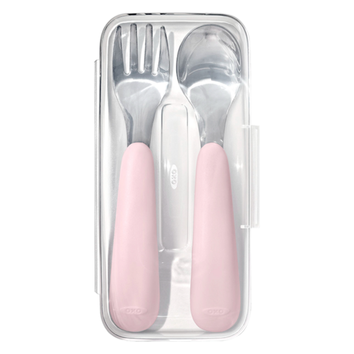 옥소토트 유아용 스푼 포크 세트, 블러썸 핑크, 케이스스푼포크, 1세트