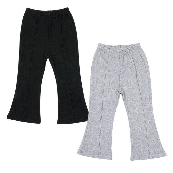 레인보우키즈 여아용 핀턱 나팔 팬츠 2종 세트