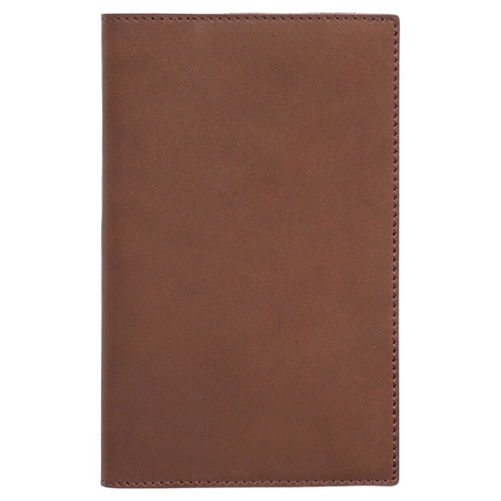 문구담 가죽 회사 업무용 만년 다이어리, 브라운 무지, 1개