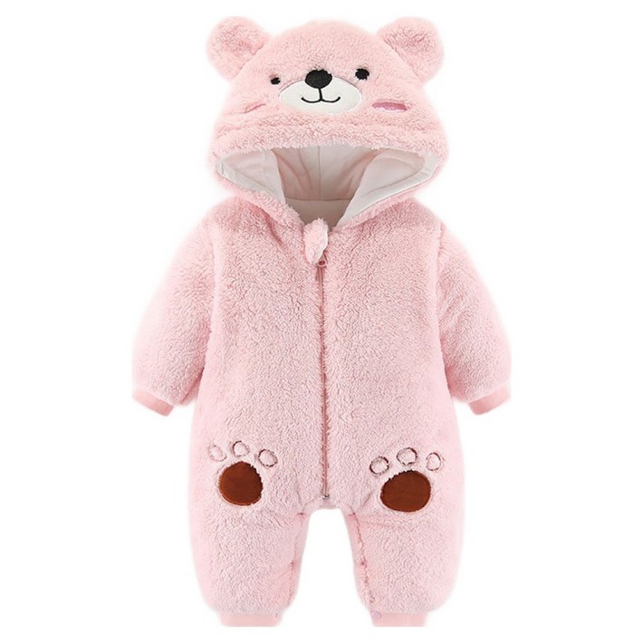 스타도어 신생아용 부끄베어 후드 방한 우주복