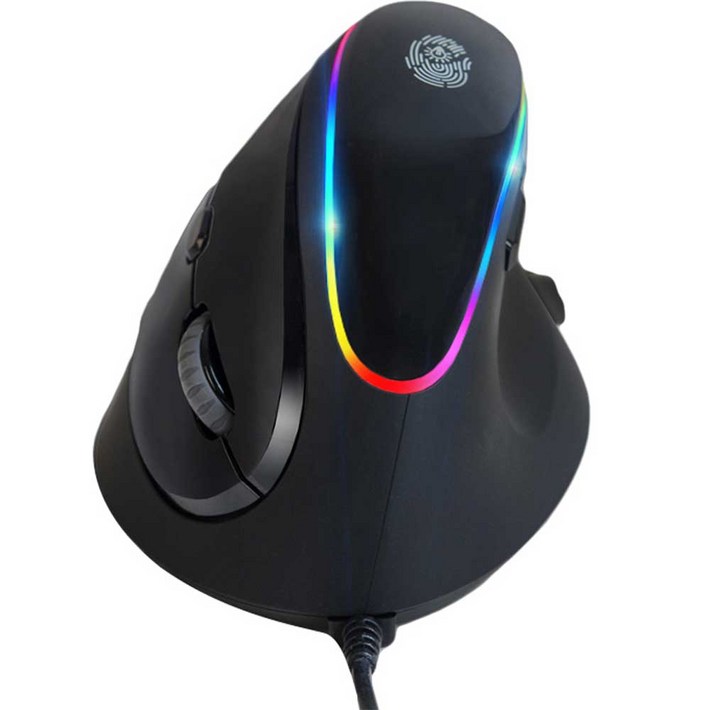 ZIO RGB 버티컬 인체공학 마우스, ZIOi980, 블랙다크 그레이