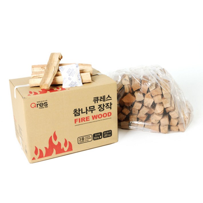 큐레스 3중 방습 국산 참나무 장작, 20kg, 1박스 큐레스 3중 방습 국산 참나무 장작, 20kg, 1박스