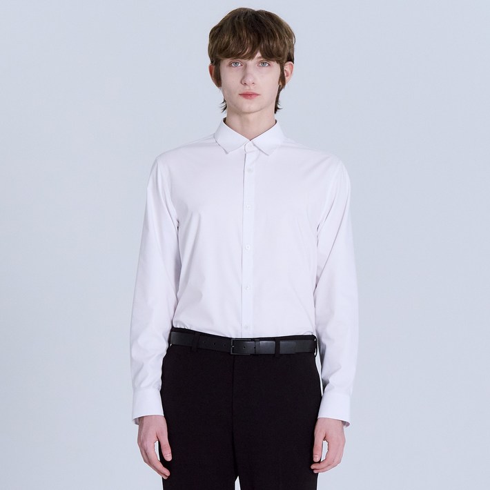 베이직하우스 남성용 링클프리 레귤러핏 긴팔 셔츠 LYWS0103