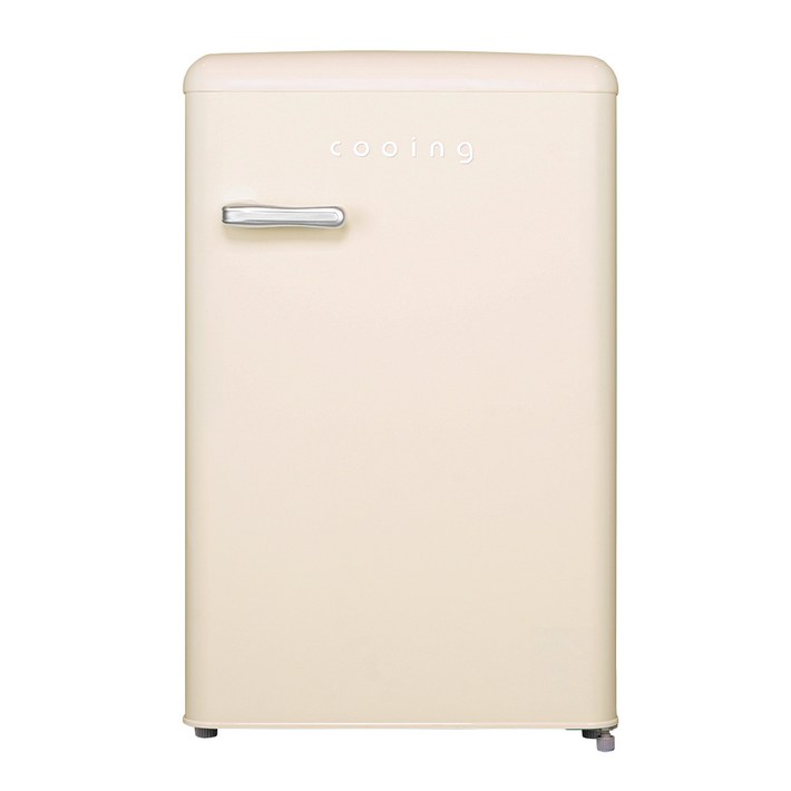 쿠잉전자 레트로 95L 스탠드형 1도어 김치냉장고 미니 소형 방문설치, 크림, REFK100SC