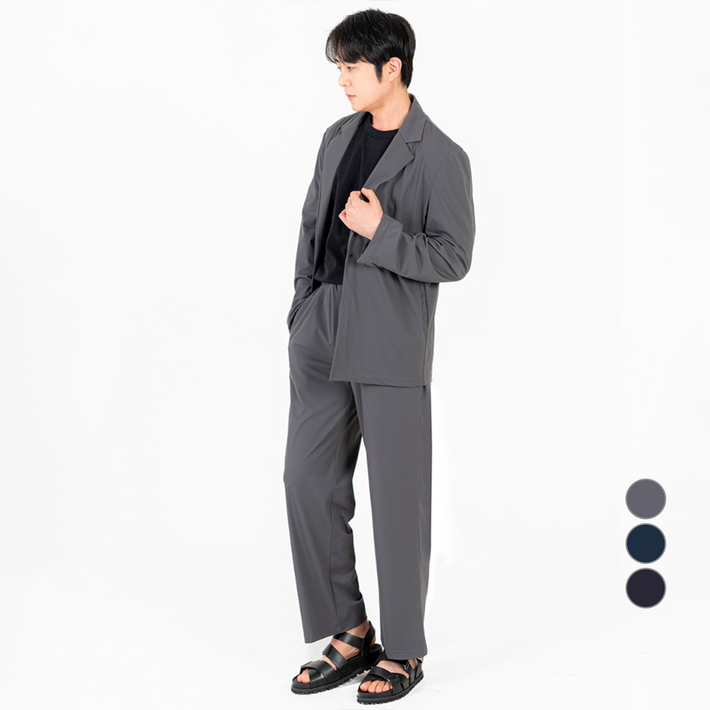 맨투고 남성용 플렉서블 세미오버핏 정장 세트