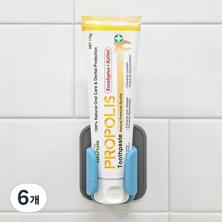 실리바스 칫솔 다용도걸이, 그레이, 6개