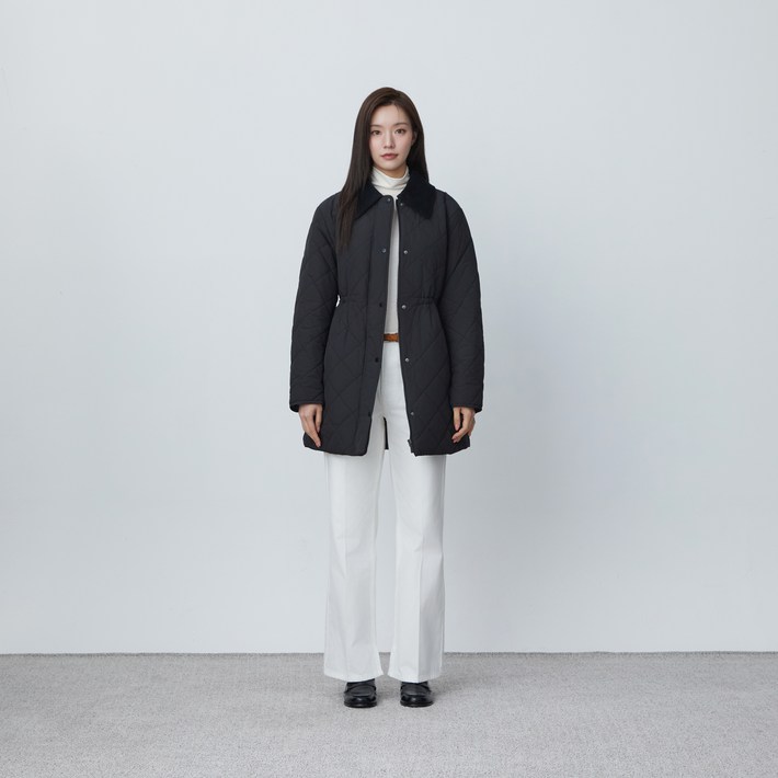 플라스틱아일랜드 여성용 다이아몬드 퀼팅 점퍼 PR4PZ561