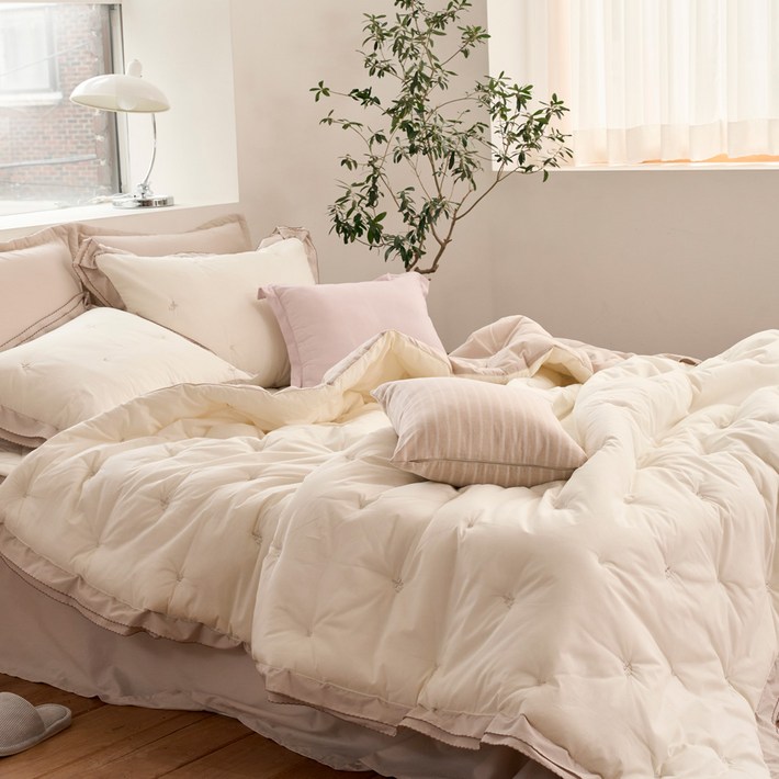 더플레오 60수 아사 순면 차렵이불