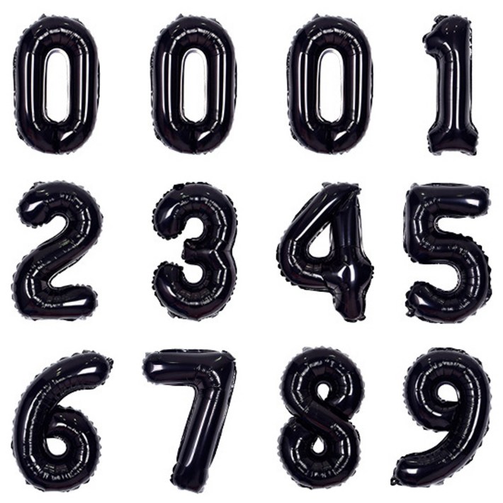 조이파티 숫자 은박 풍선 소 12p 세트