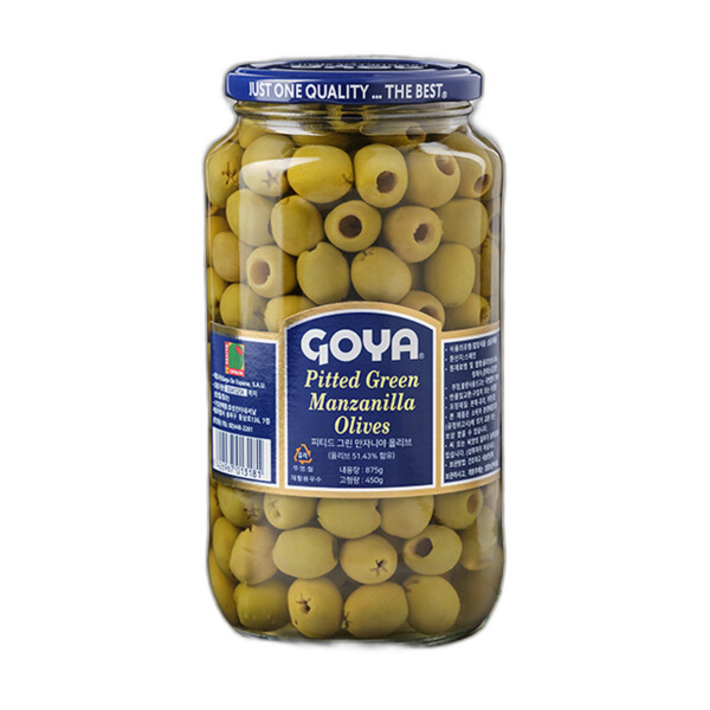 고야 피티드 그린 만자니야 올리브 통조림 저염 만능재료 파스타