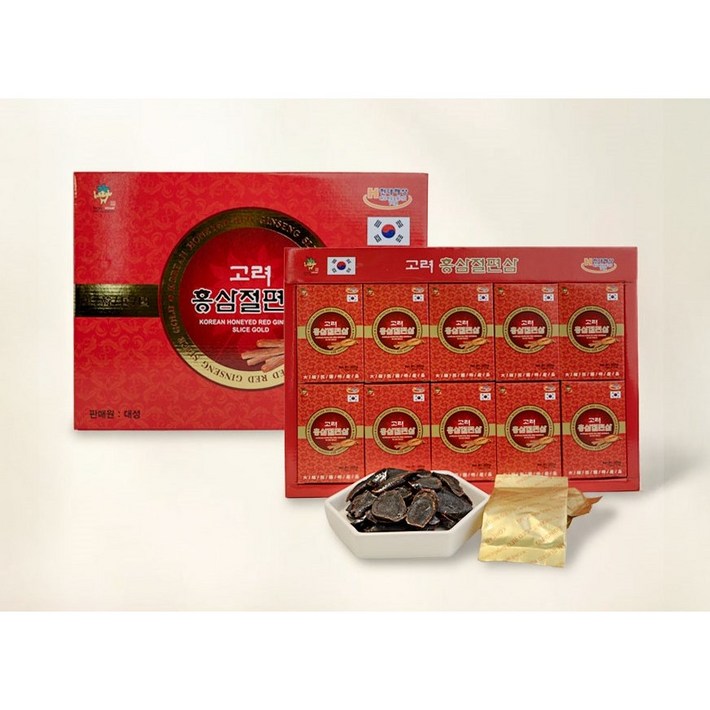 대성 고려 홍삼 절편 선물세트, 20g 10개  쇼핑백, 20g, 10개