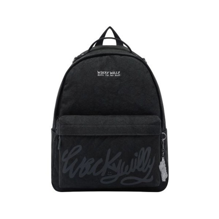 와키윌리 WACKY WILLY 크랙워싱 데일리 백팩 블랙 매장정품 225523