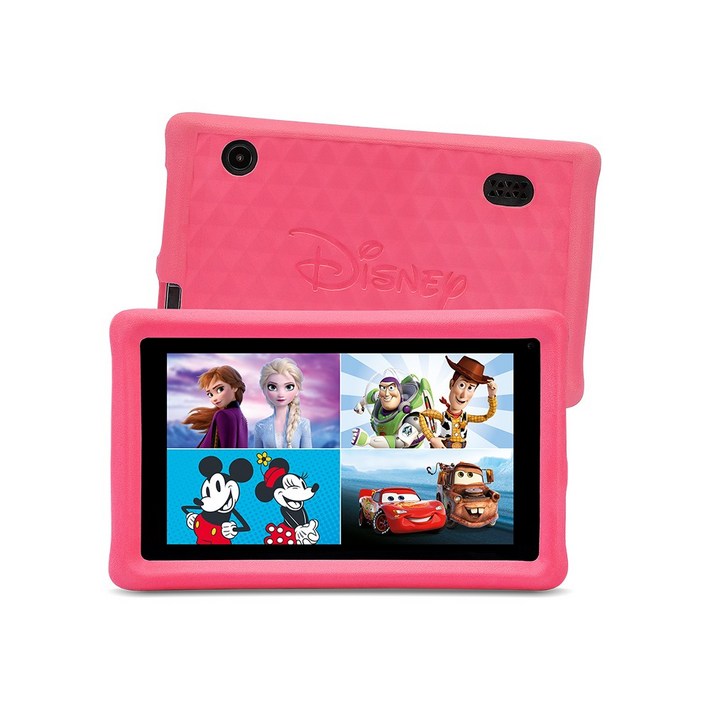 디즈니 전용 키즈용 유아용 태블릿PC 7인치 디즈니 페블 기어 핑크, 핑크