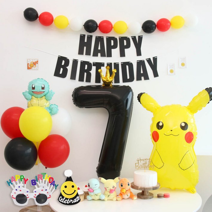 포켓몬 피카츄 풍선 생일파티세트
