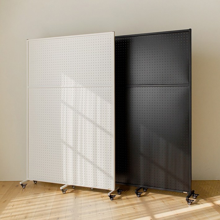 틴우드 타공판 철제 이동식 파티션 1200 스탠드 세트 1200x1800