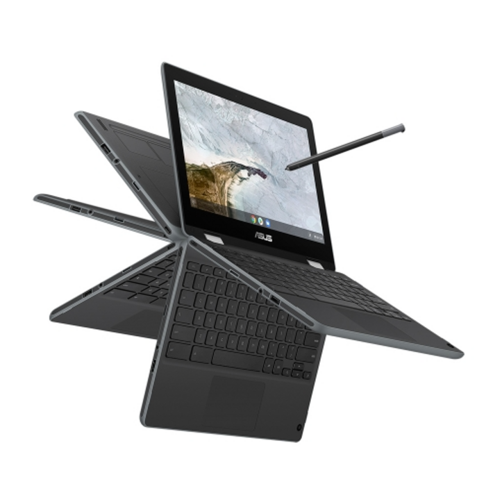 B급 ASUS 크롬북 11.6인치 2in1 터치팬 포함 C214MABW0233 Intel Celeron N4000 램4G SSD64G Chrome OS
