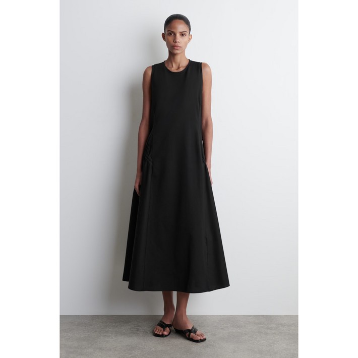 COS 코스블랙사이드개더롱원피스