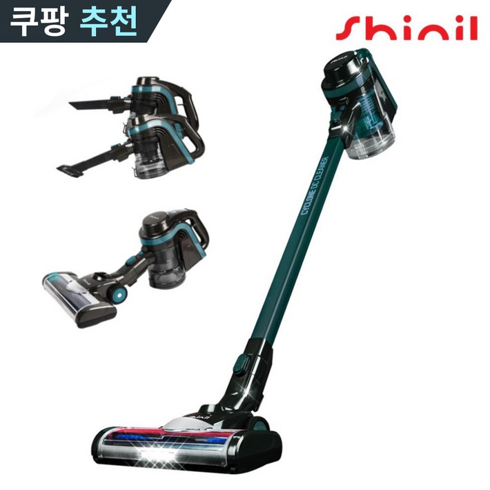 신일 무선청소기, 블랙  다크그린, SVCPB732DG