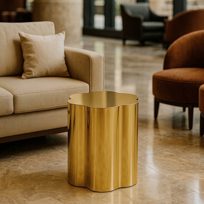 블룸 사이드 테이블, 스테인레스 골드, 골드