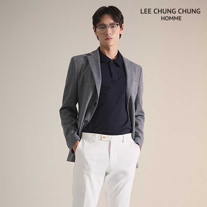 이청청 옴므 코튼 린넨 블렌디드 블레이저