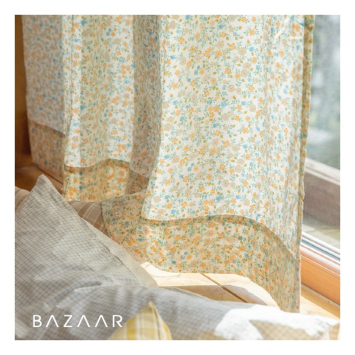 바자르 시스비 순면 광목 가리개커튼150x2301장커튼끈 1장