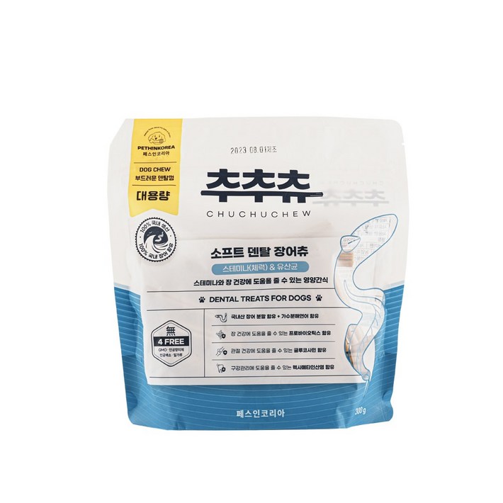 소프트 덴탈껌 장어츄 추추츄 대용량 덴탈껌 300g, 10g, 31p 소프트 덴탈껌 장어츄 추추츄 대용량 덴탈껌 300g, 10g, 31p
