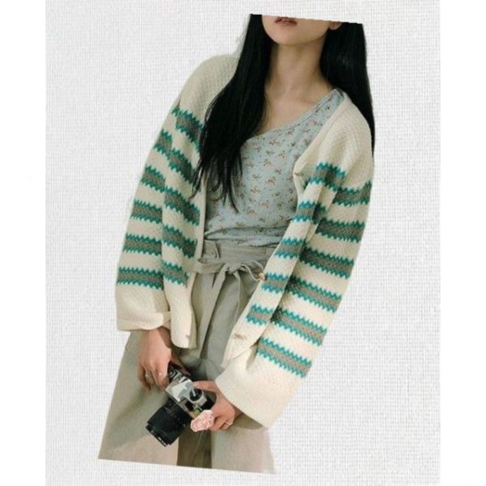 써스데이아일랜드 Thursday Island 바스켓 단가라 가디건T232MCD301W T232MCD301W 699801