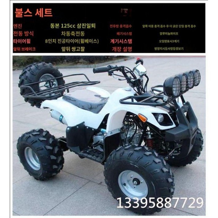 사륜오토바이 125cc ATV 사발이 짐칸 레저용 운반차 타이어 레저 농업