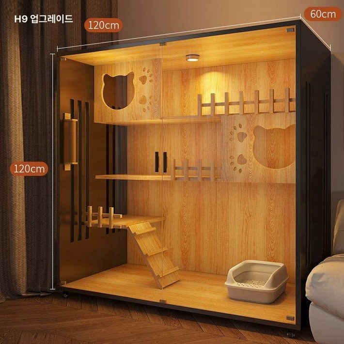 원목 고양이집 호텔 럭셔리 대형 고양이 케 우드 하우스