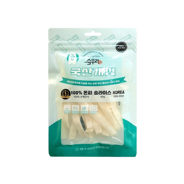 순우리 국산수제개껌 슬라이스60g