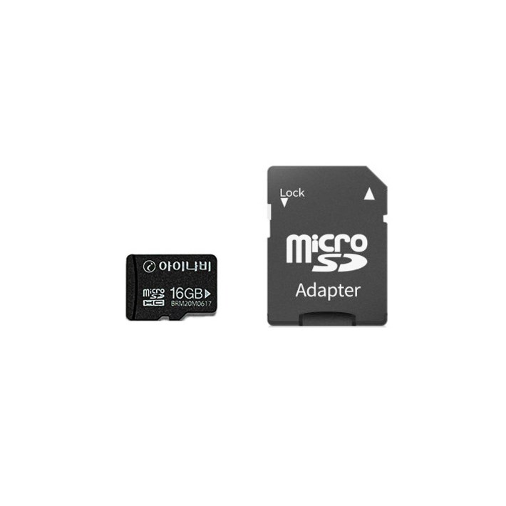 구 아이나비 정품 블랙박스 메모리카드 16G MicroSDHC 벌크케이스 SD어댑터 포함