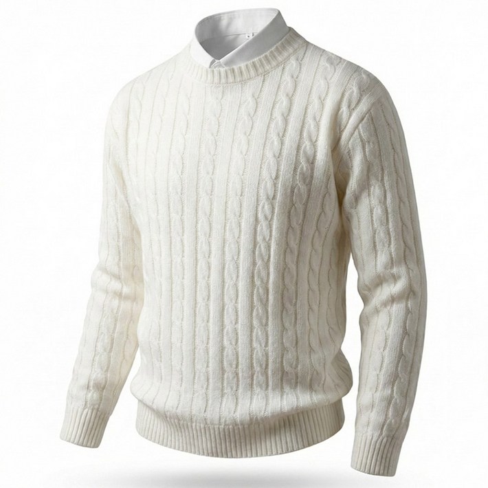 탑보이 국내생산 남녀공용 컬러풀 꽈배기 라운드 니트 SCC2112PT