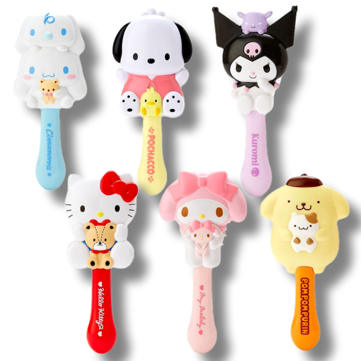 산리오 입체 헤어 브러쉬 캐릭터 머리 빗, 1개, 포차코