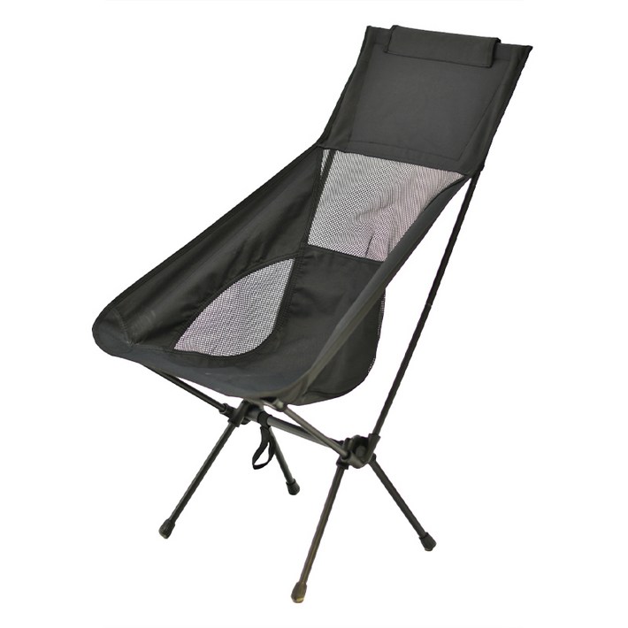 Frokom 초경량 접이식 캠핑의자 휴대용 아웃도어 피크닉 감성 캠핑체어, 1개, 블랙
